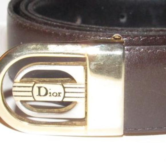 Dior Brown/Black 2-tone Buckle Reversible Belt main image 5